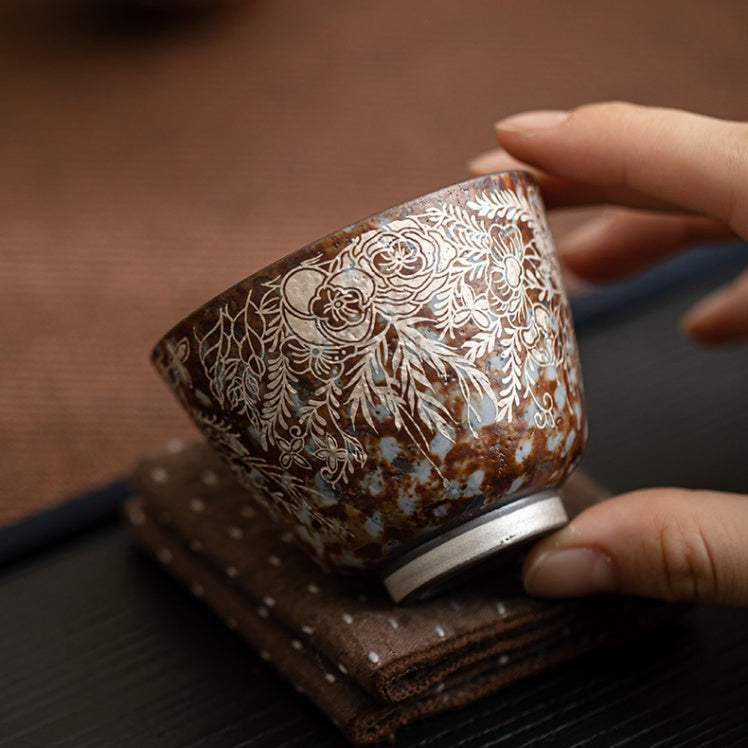 Vintage-Silver-Engraved-Antique-Clay-Gongfu-Tea-Cup-01