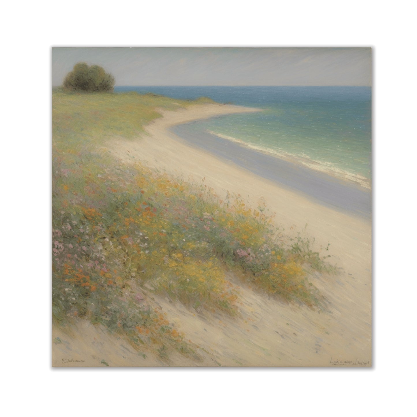Beach Coastline Scenery Canvas Wall Art