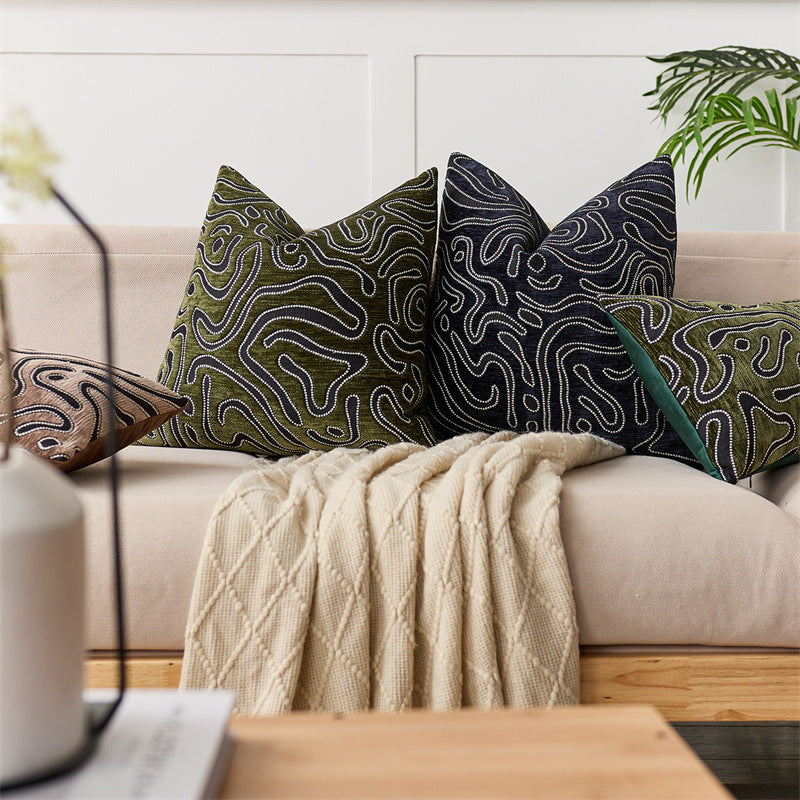 Chenille-Jacquard-Camouflage-Moire-Pattern-Throw-Pillow-Cover-7