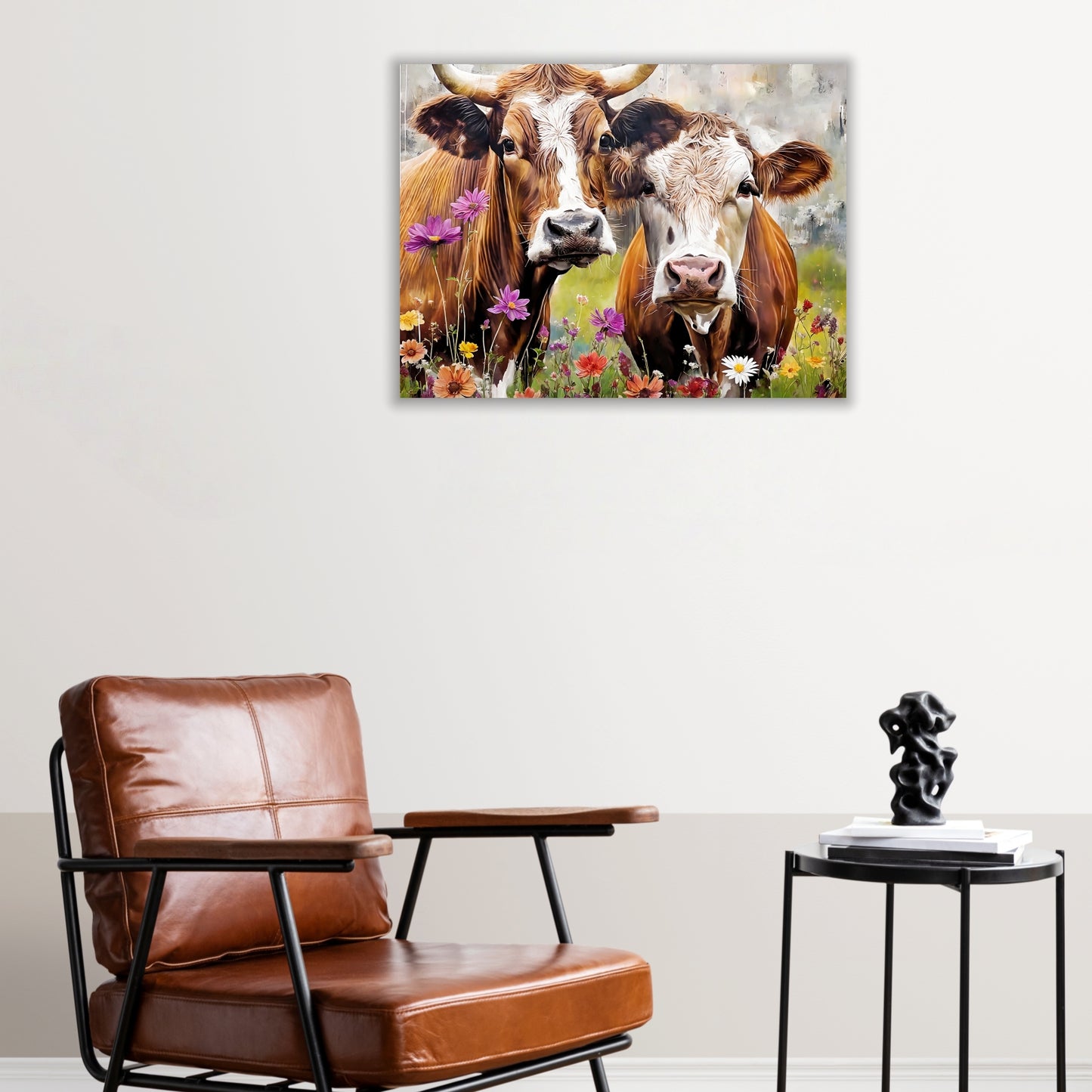 Farm Cow Canvas Wall Art